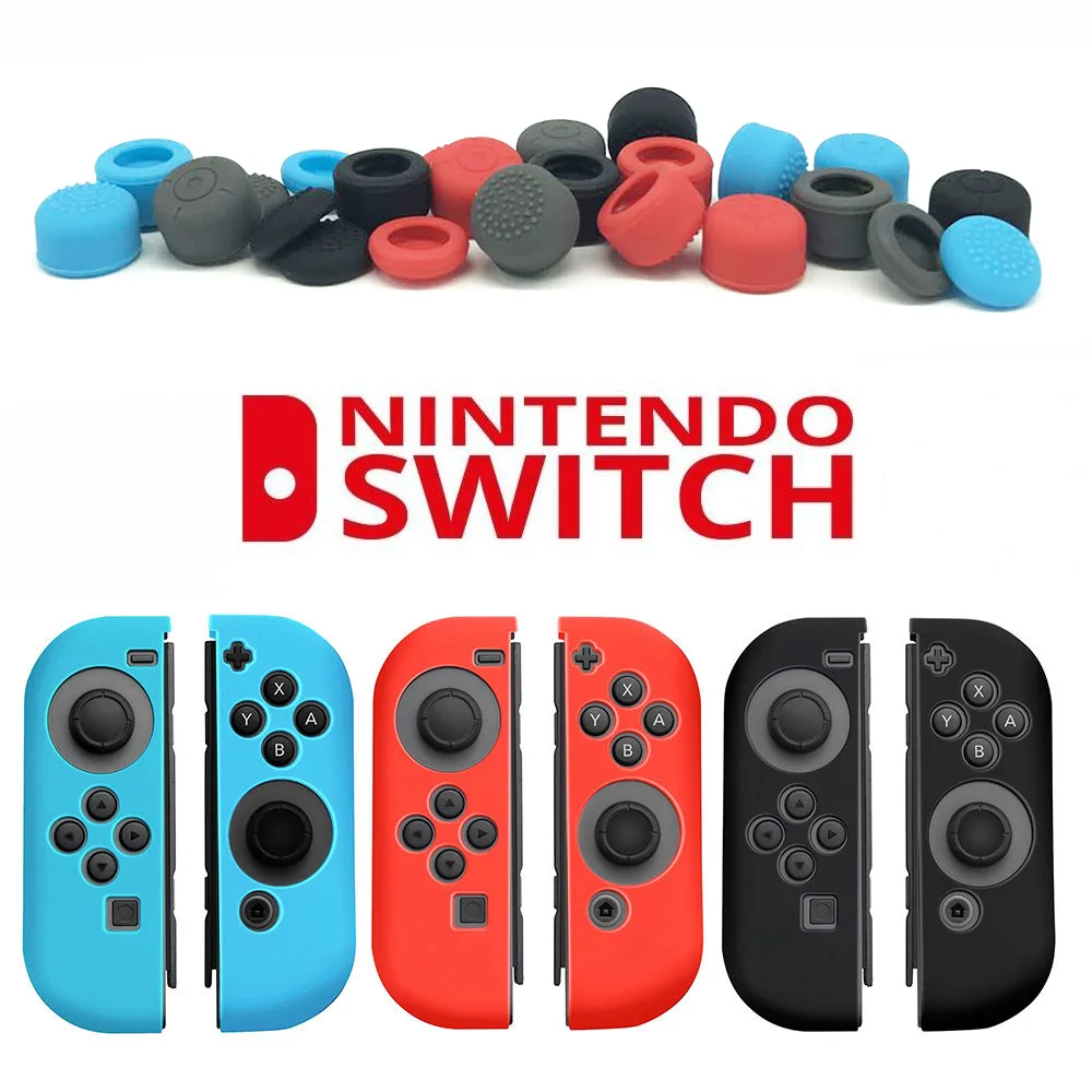 

Gen Game 8 x Silicone Thumb Stick Caps Gel Guards for Nintend Switch Joy-Con Controller Joystick Grips Game Accessories