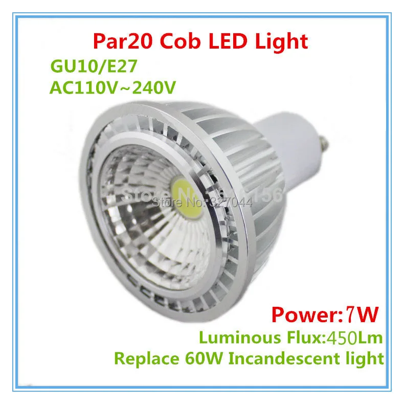 

Freeshipping High Quality LED Light PAR 20 7W Spotlight E27 socket 110V 220V Cool White Warm White PAR20