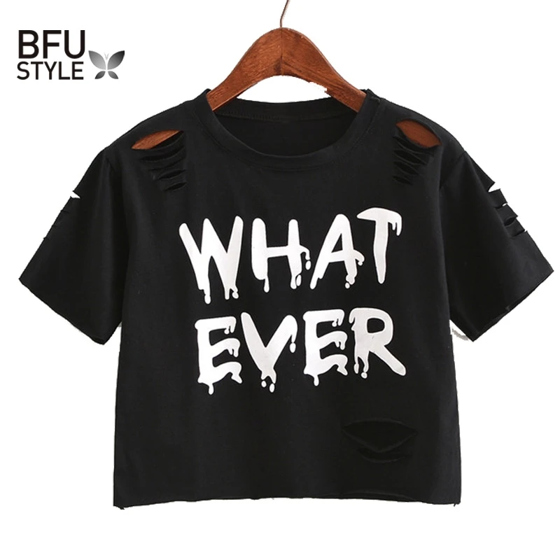 Mujeres dulce cosecha agujeros camiseta hip hop carta impresión casual o Masajeadores de cuello Camisetas Tees moda negro lindo streetwear tops camisetas Mujeres dulce cosecha agujeros camiseta hip hop carta impresión casual o Masajeadores de cuello Camisetas Tees moda negro lindo streetwear tops camisetas