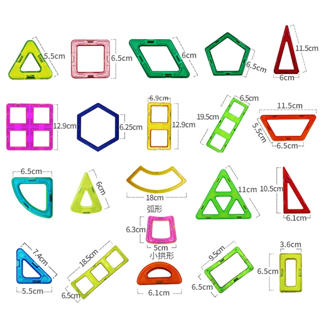 1 pcs Big Size Magnetic Blocks DIY Building Single Bricks Parts Accessory Construct Magnet Model Educational Toys For Children 2