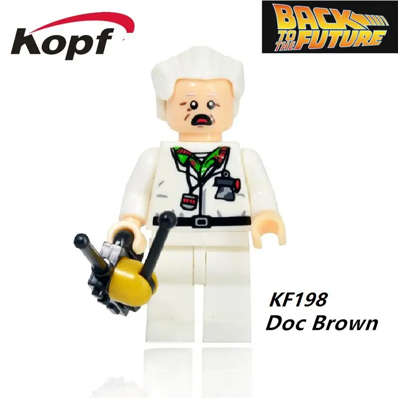 

Single Sale Super Heroes Back to the Future Doc Brown Marty McFly Set 21103 Building Blocks Children Collection Gift Toys KF198