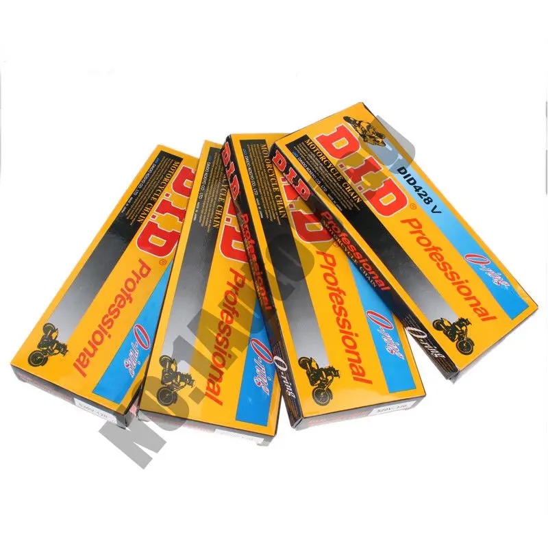 DID 428 V chain X 136 звенья Высококачественная Золотая цепь для мотоцикла/мотокросса