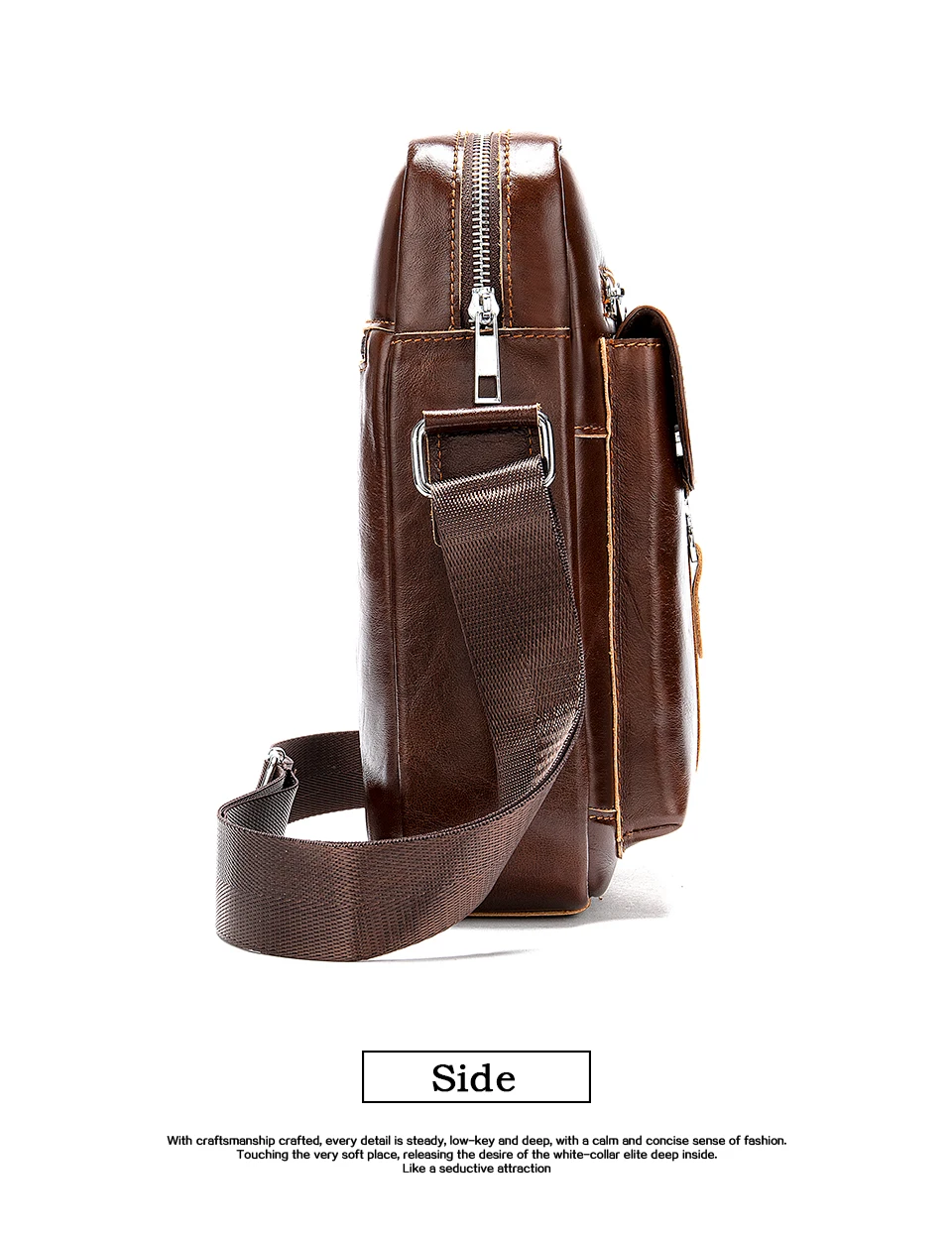 Men 's Shoulder Bags Genuine leather Male Flap Crossbody Bag for Men Vintage Pockets Ipad Phone Messenger Handbags 13