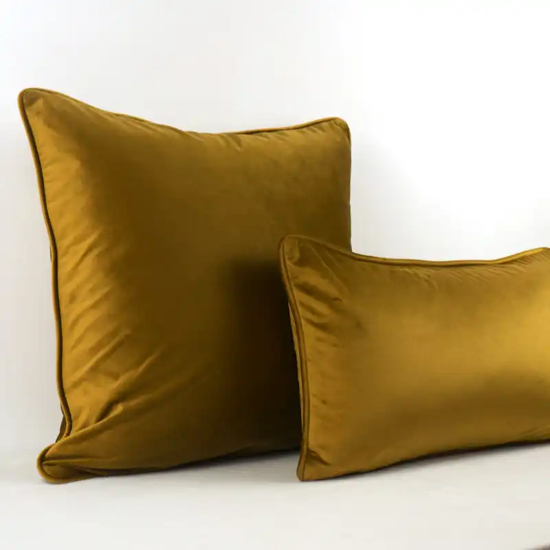 Morbido Marrone Di Lusso Velluto Oro Fodere Per Cuscini Coperture Per Cuscini Divano Letto Copertura Del Cuscino Piping Design No Balling Up Senza Ripieno Cushion Cover Aliexpress