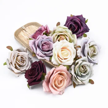 

8CM European silk roses flowers wall wedding bridal accessories clearance Party home decor scrapbooking cheap artificial flowers