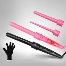 Горячая турмалин керамический 3 в 1 Плойка для волос утюжок сменный баррель волос утюжок для завивки волос для различных волос локон Стайлинг ролик