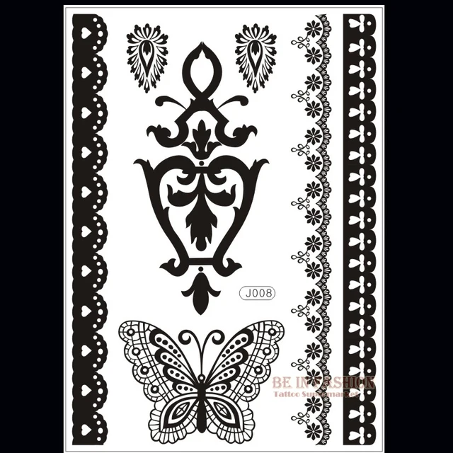 1piece arabic indian henna tattoo stickers fake black tatoo 1piece arabic indian henna tattoo stickers fake black tatoo