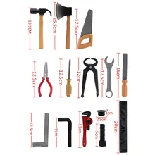 14 pcs Ferramenta Kits Set Crianças Diy Educacional de Construção de Construção de Plástico Brinquedos Sylvanian Mobília Capulhos divertido Brinquedo Da Menina do Menino