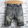 New summer Men's vintage Ripped patch casual Denim Short Streetwear Straight biker jeans short Plus Size 40 bermudas hombre ► Photo 2/6