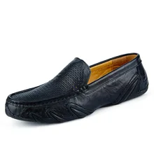 Jnngrior модные британский стиль Повседневная Мужская обувь Пояса из натуральной кожи мужские туфли без шнуровки Высокое качество открытый Обувь мужская обувь