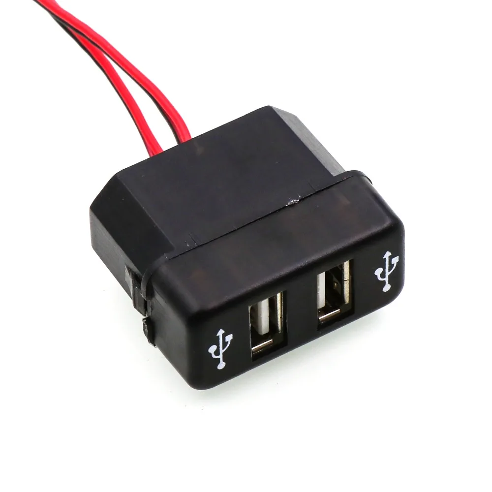 Автомобильное зарядное устройство с двумя USB портами 5 В 2 1 а/2 А|Кабели адаптеры и