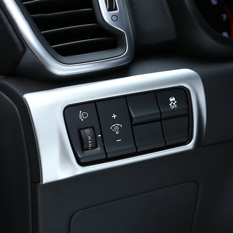 

For KIA Sportage 4 QL KX5 Car Styling Accessories Headlight Swtich Control Cover Insert Badge Trim ABS Matte