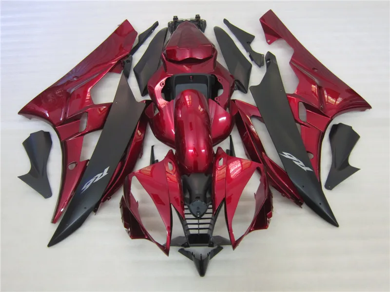 

Injection molding fairing kit for Yamaha YZF R6 06 07 wine red black fairings set YZFR6 2006 2007 FS04