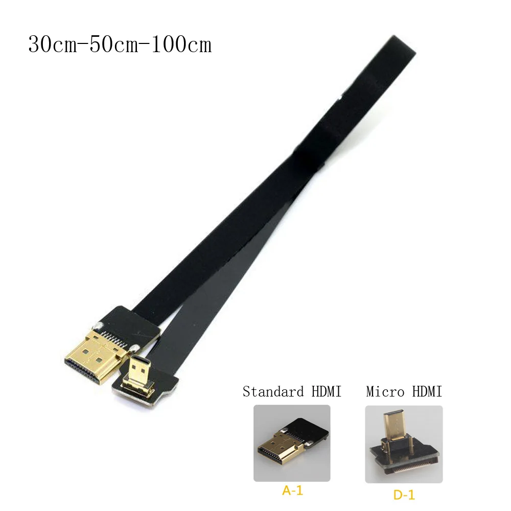Плоский кабель 90 градусов FPV Micro HDMI штекер-Стандартный FPC для красного BMCC 30 см 50 100 |