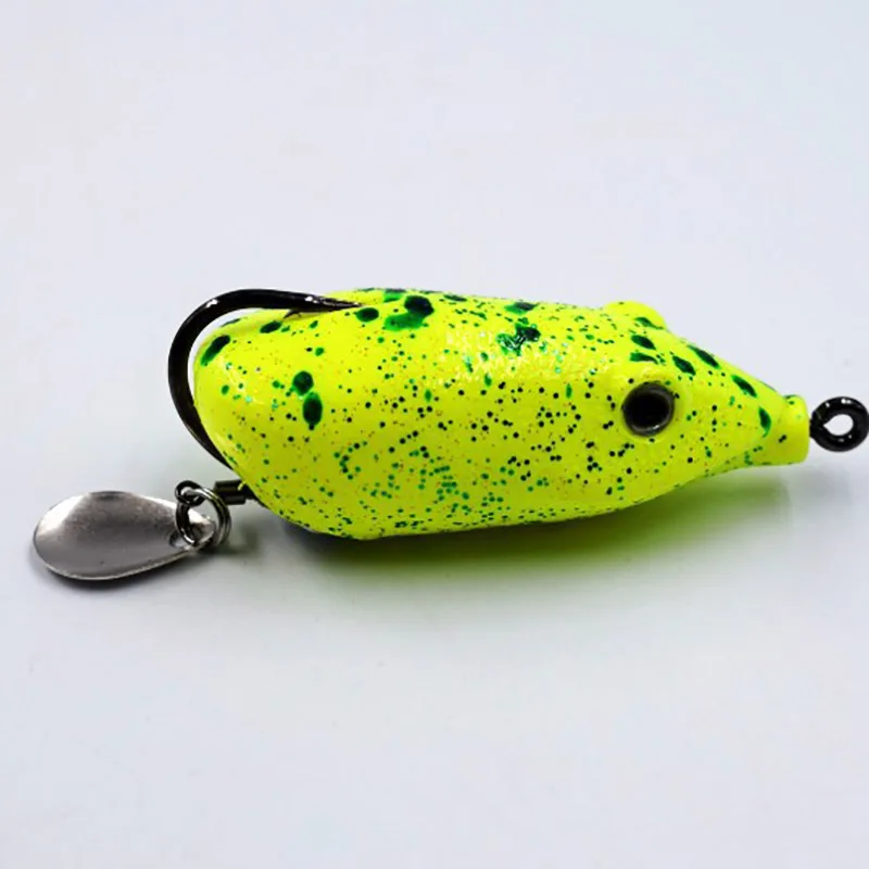  3D Eyes Soft Bait Bells Sound 5.5cm 13g fishing lure Frog Silicon Artificial Set Sea Swim Bait