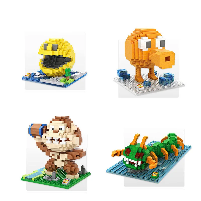 

Loz Pixels movies nanoblock mini diamond building block lovely Pac Man Gorilla centipede educational toys bricks for kids gifts