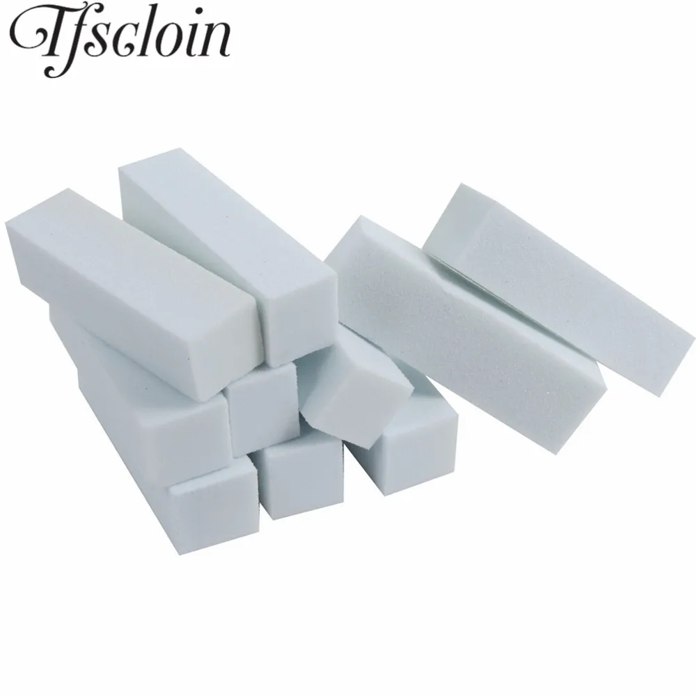 TFSCLOIN 10 шт./компл. белая губка для ногтей бафы блок шлифовка полировка