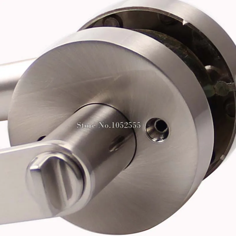Brushed Interior Door Lock Living Room Bedroom Bathroom Door Handle Lock Door Lever Lock + 3 Keys image 4