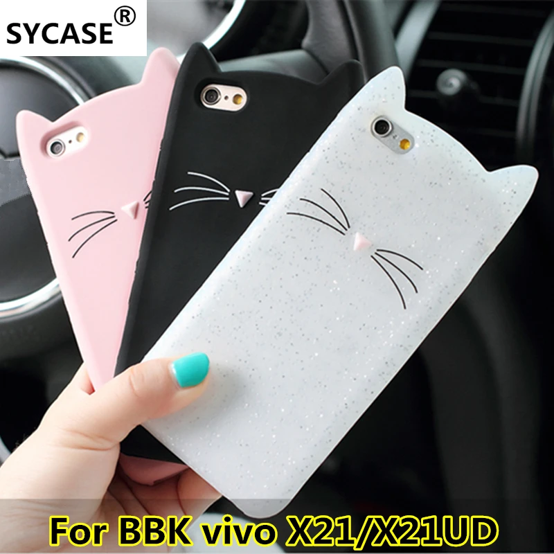 SYCASE для BBK vivo X21 X21UD мода животных основа крышка борода кошачьими ушками Мягкие
