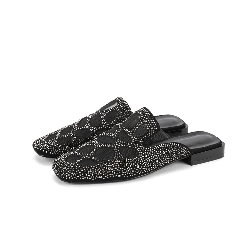 

2019 new women's slippers fashion design quality sued fabric breathable comfort shoes black brown women slippers