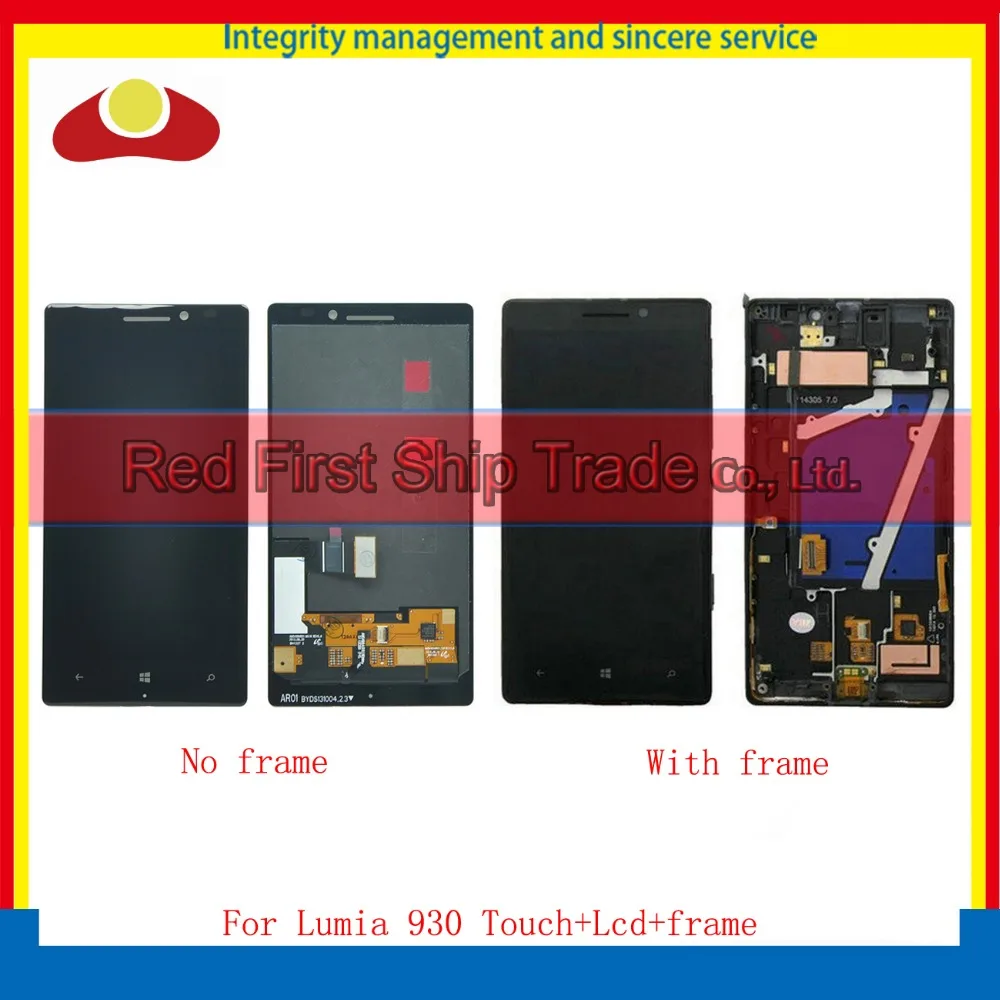 

High Quality 5.0" For Nokia Lumia 930 Full Lcd Display With Touch Screen Digitizer Assembly Complete +Frame Black Tracking Code