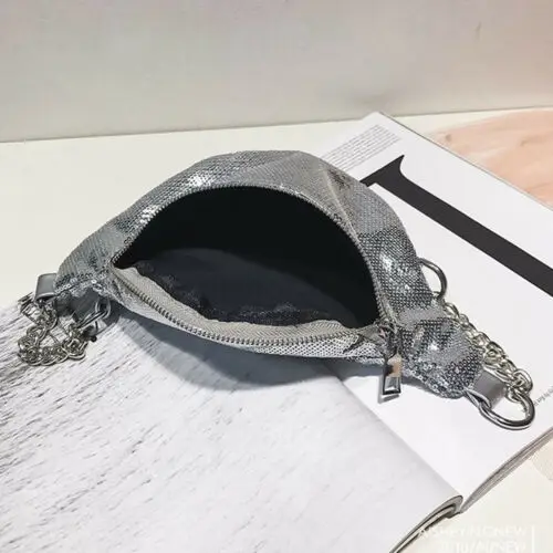 Женская поясная сумка с блестками забавная дорожная праздничный кошелек на пояс