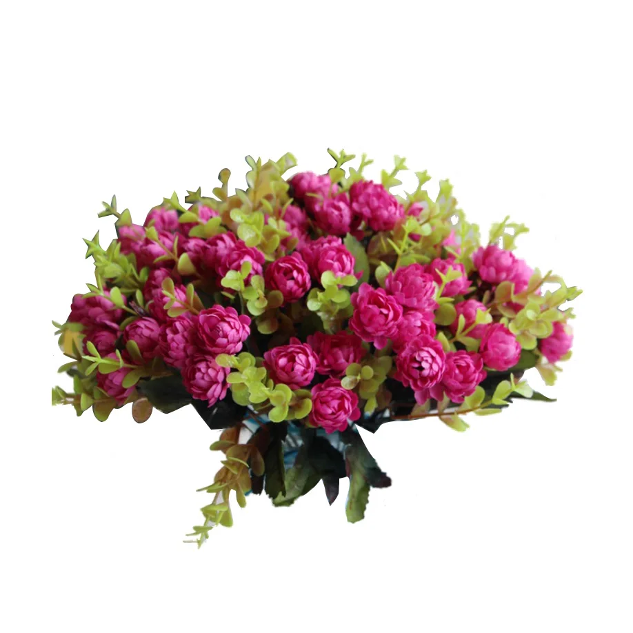 1 Bouquet /15 Heads Vintage Wedding Mini Artificial Silk Flower bouquet