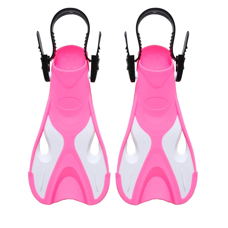 Регулируемый Открытый каблук Флиппер для дыхательный аппарат для взрослых дайвинг обувь для плавания плавники для подводного плавания для мужчин и женщин глубокое подводное снаряжение тренировка - Цвет: Pink White