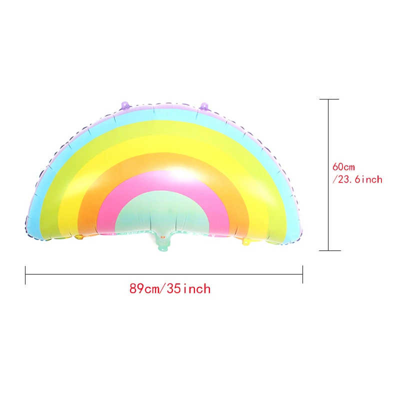 KAMMIZAD большая Радуга УЛЫБКА воздушные шарики с нарисованными облаками Радуга мост 10 дюймов звезда голубое небо белые облака День рождения воздушные шары для украшения - Цвет: L macaron RB