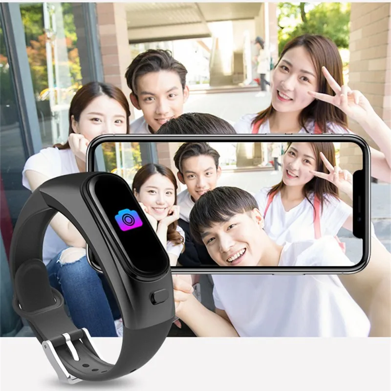 Bluetooth фитнес спортивный напульсник 2 в 1 Спортивный умный браслет с гарнитурой наушники