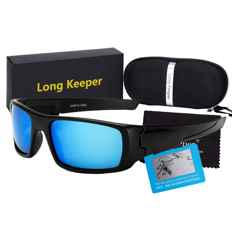Blue Lens Модные мужские солнцезащитные очки поляризованные дизайнерские долгосрочный бренд дизайнерские Mnes очки солнцезащитные очки gafas Gafas de sol KP1024 - Цвет линз: Blue Lens