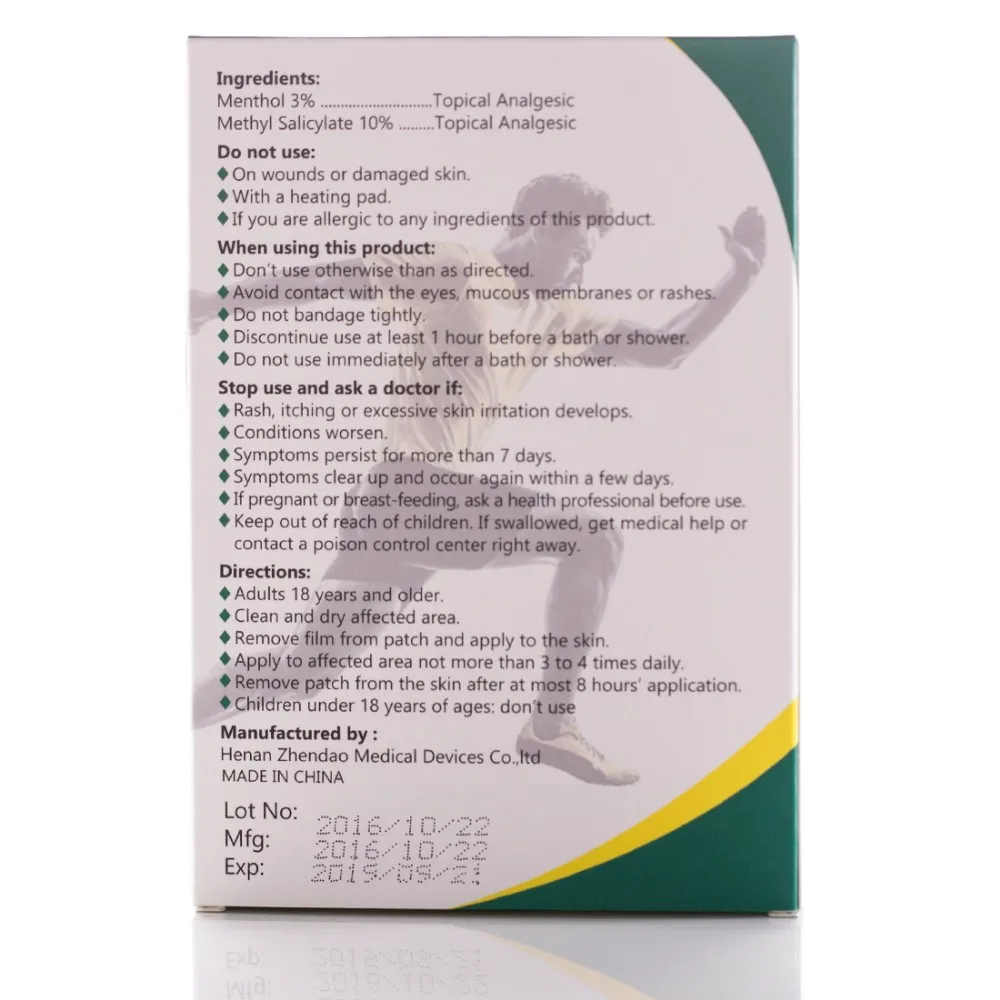 16 Pcs/Box Back Pain Relief Plaster for Treat Arthritis Cervical Spondylosis Chinese Medicines Porous Patch Health Care Massager