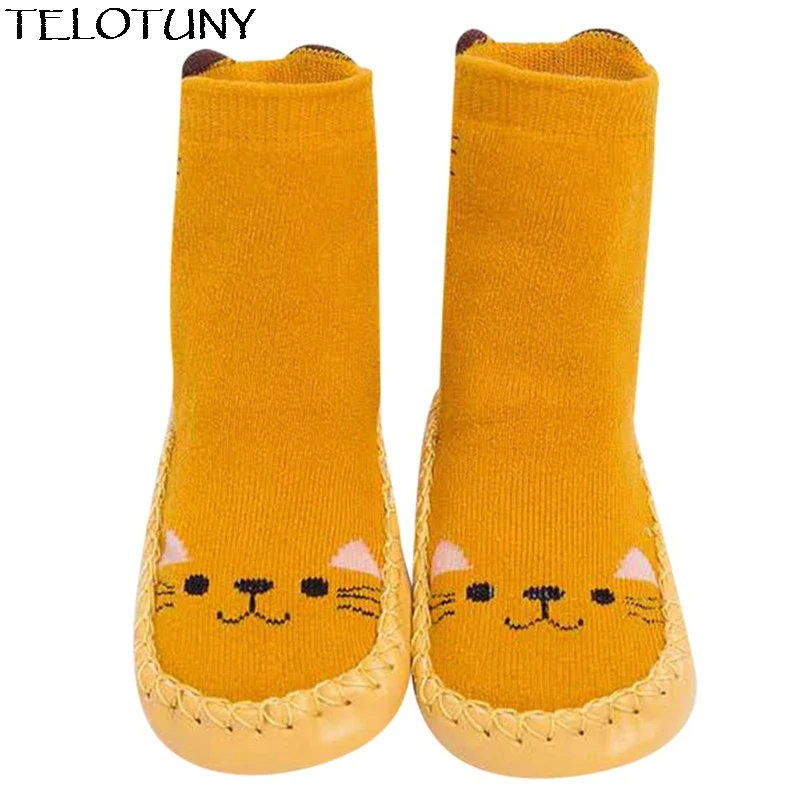 TELOTUNY г., модные детские толстые теплые нескользящие носки с рисунками животных для маленьких девочек и мальчиков ZY20