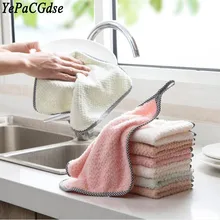 Hangable coral velvet towel kitchen cleaning towel cotton velvet absorbent rag dishcloth Hangable coral velvet towel kitchen cleaning towel cotton velvet absorbent rag dishcloth