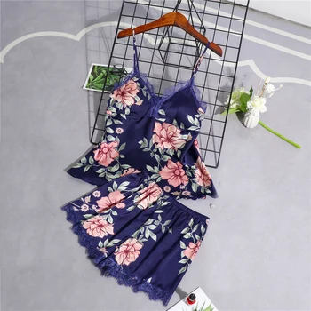 

Sexy Womens 2PC Strap Top Pants Pajamas Sets Sleepwear Lady Home Wear Nightgown Suit Robe Bath Gown Sleepshirts M-XXL