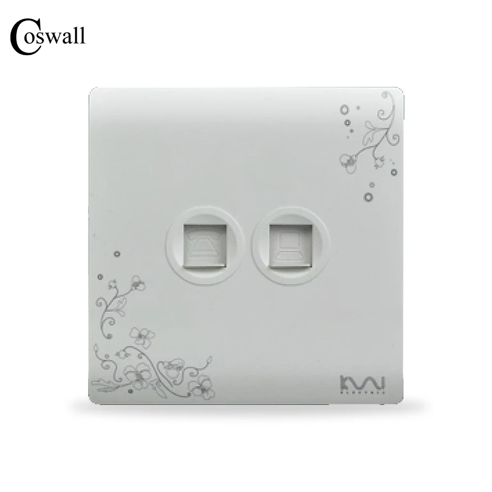 Модная телефонная розетка COSWALL с разъемом RJ45 для передачи данных через Интернет