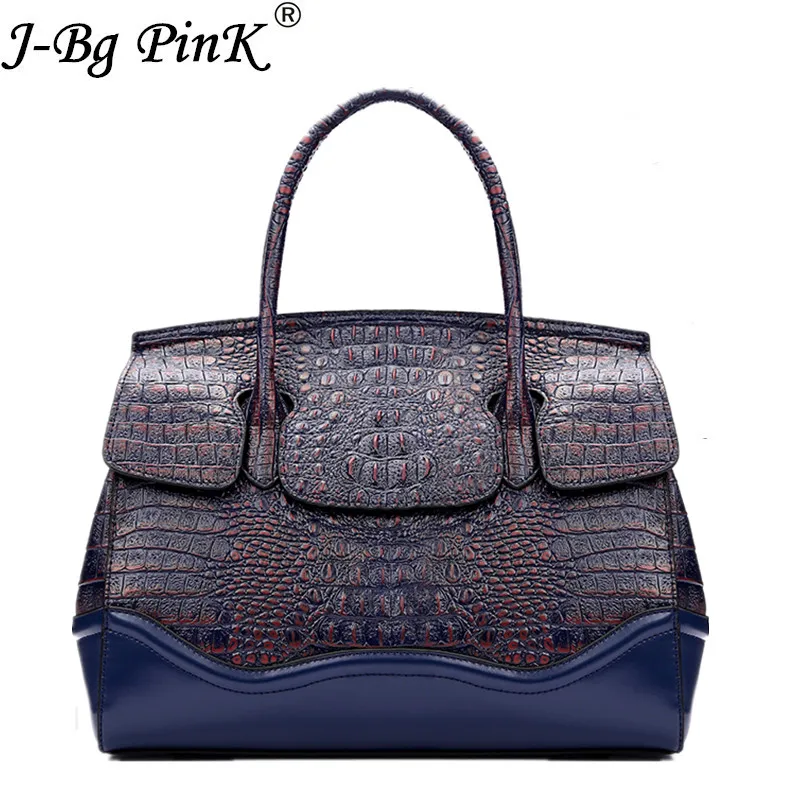 

2018 Fashion Women Bag 100% Real genuine Leather Handbags Good Quality Tote Bag Luxury Crocodile pattern Shoulder Messenger bag