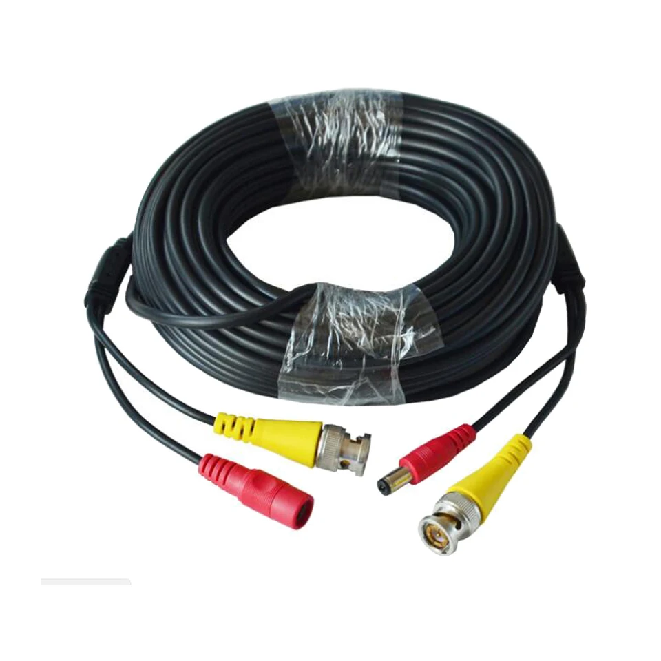 BNC DC Plug Cable 5M/10M/15M/20M/30M/40M/50M CCTV Video Output Cable for AHD TVI CVI Analog System DVR Kit Accessories