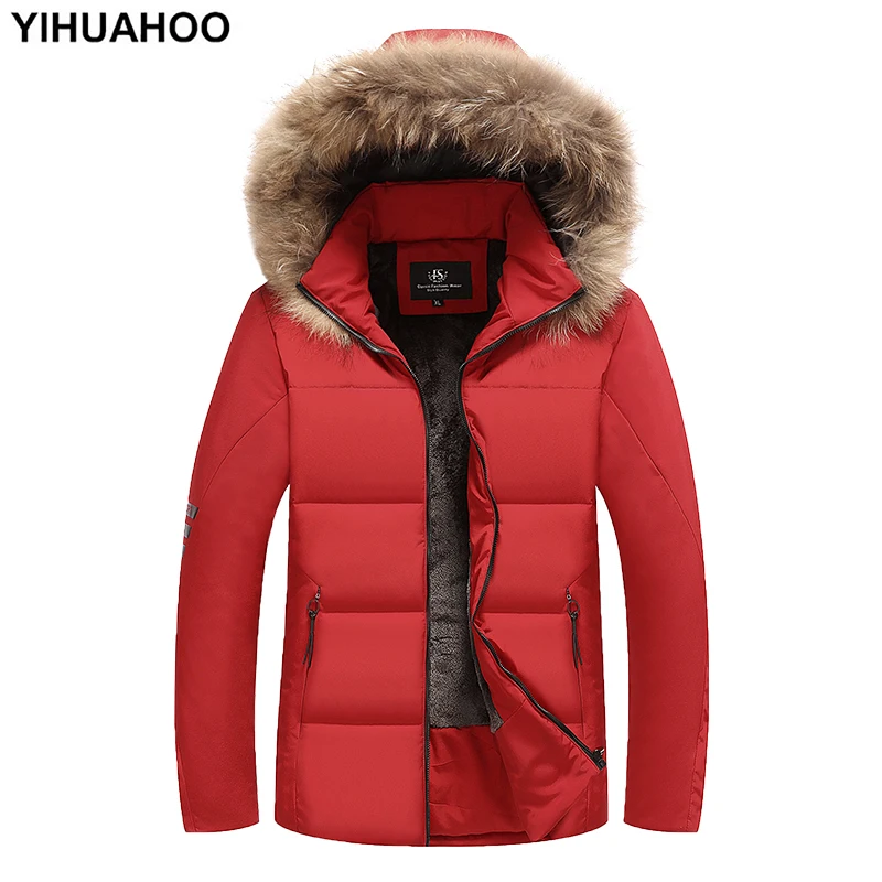 YIHUAHOO зимняя мужская куртка 7XL 8XL 9XL с хлопковой подкладкой теплая парка