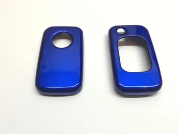 

Square Key Pad Remote Flip Key Protection Case Gloss Metallic Blue Color For Mercedes Benz