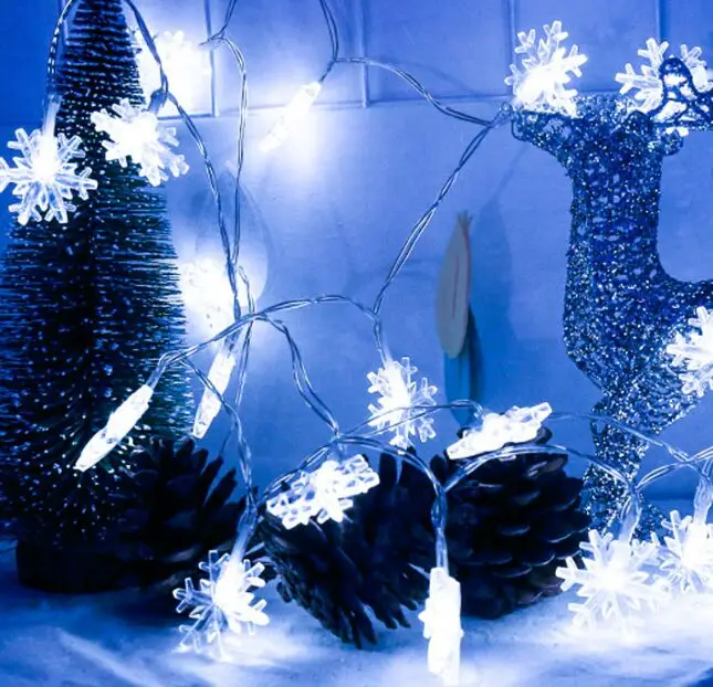 10 м/20 м/30 м/50 м светодиодный светильник на снежную гирлянду с вилкой переменного тока, наружная Рождественская гирлянда, сказочный свет для свадьбы, праздника, сада, вечерние украшения - Испускаемый цвет: Blue