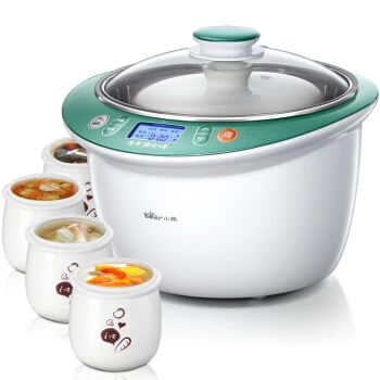 

500W IMD Panel Electric Slow Cooker with 5 Pots Smart Appointment Timing Insulation Electric Stew Pot Anti-Dry Protection