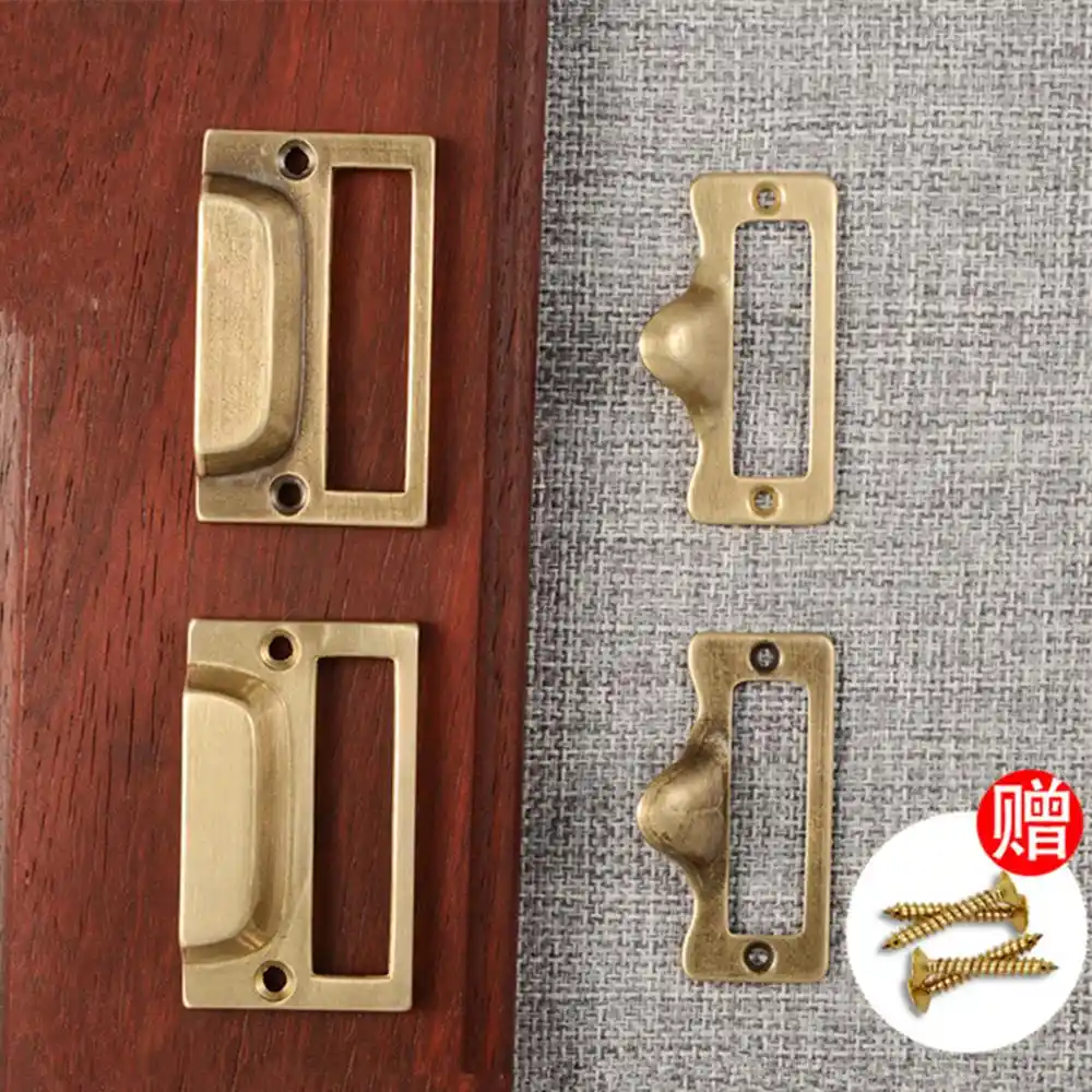 New Chinese Style Imitation Retro Pure Copper Shell Pull Hand Medicine Cabinet Drawer Drawers Wall Mounted Gold Small Handle Aliexpress