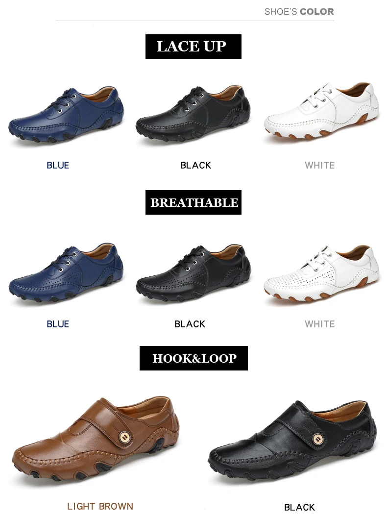 Кожаная мужская повседневная обувь на шнуровке; цвет черный, синий, белый; мужские мокасины для вождения; уличные мужские модные кроссовки размера плюс