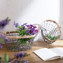 Железная вязальная корзина ретро настольный набор кухонная корзина разная корзина для хранения Braised плитка