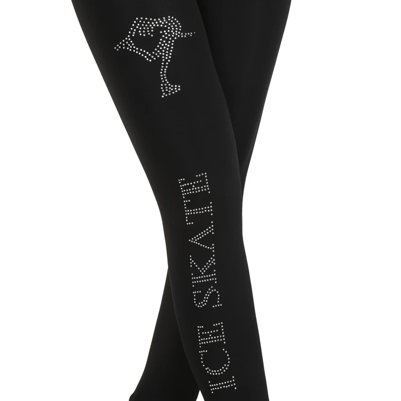 Women's Figure Skating Training Competition Pantyhose Patinaje Artistic Gymnastics Tight Fit Warm Dance Beige Color