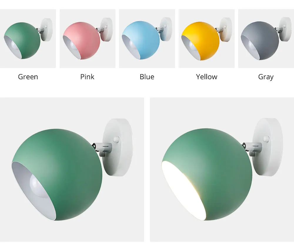 Postmodern Colorful Sphere Wall Lamp