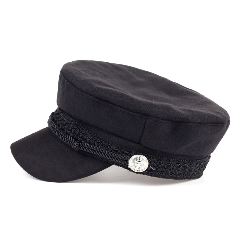 Buy Simple Winter Beret with Iron buckle Women Men Street Fashion Style Newsboy