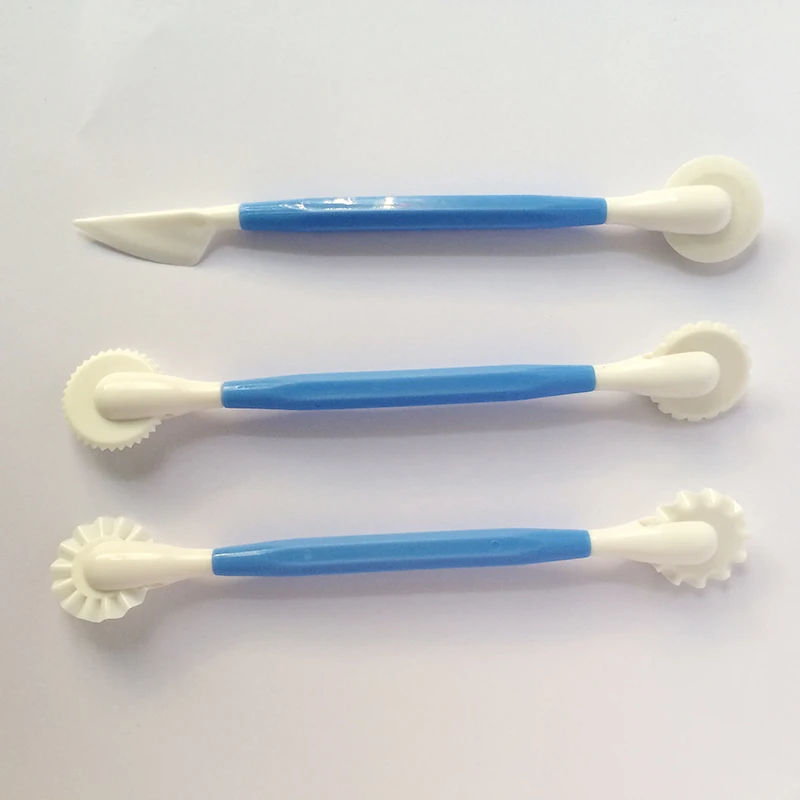 GTCT-0076 polymorph Sugru Fiore Strumenti Strumenti di Argilla Polimerica Ceramica Distintivo Nastro di Pizzo Rotante Coltello di Argilla Lama di Rotolamento