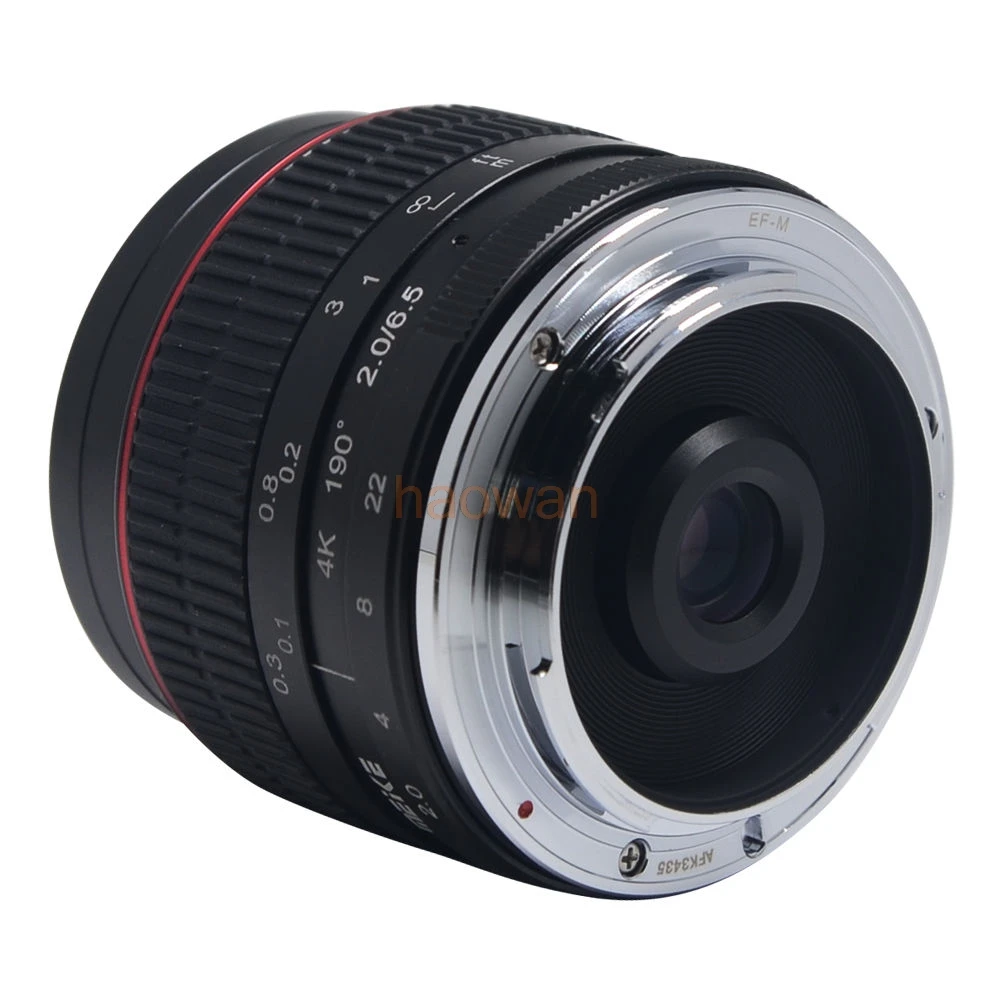 Объектив с ручной фокусировкой для canon ef m eosm/m2/m3/m5/m10 6 5 мм F2.0 f/2 0 беззеркальная
